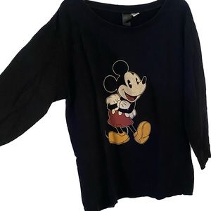H&M Mickey Oversized Crewneck Sweater, Size S